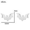 Stainless Steel Bat Stud Earrings For Women Men Punk Funny Halloween Party Gift Black Bat Earings Studs Jewelry Wholesale