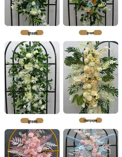 Blumen Kunstseide Blumenstreifen Set: Lange Hängegang-Anordnung & Hochzeitsaal-Dekor