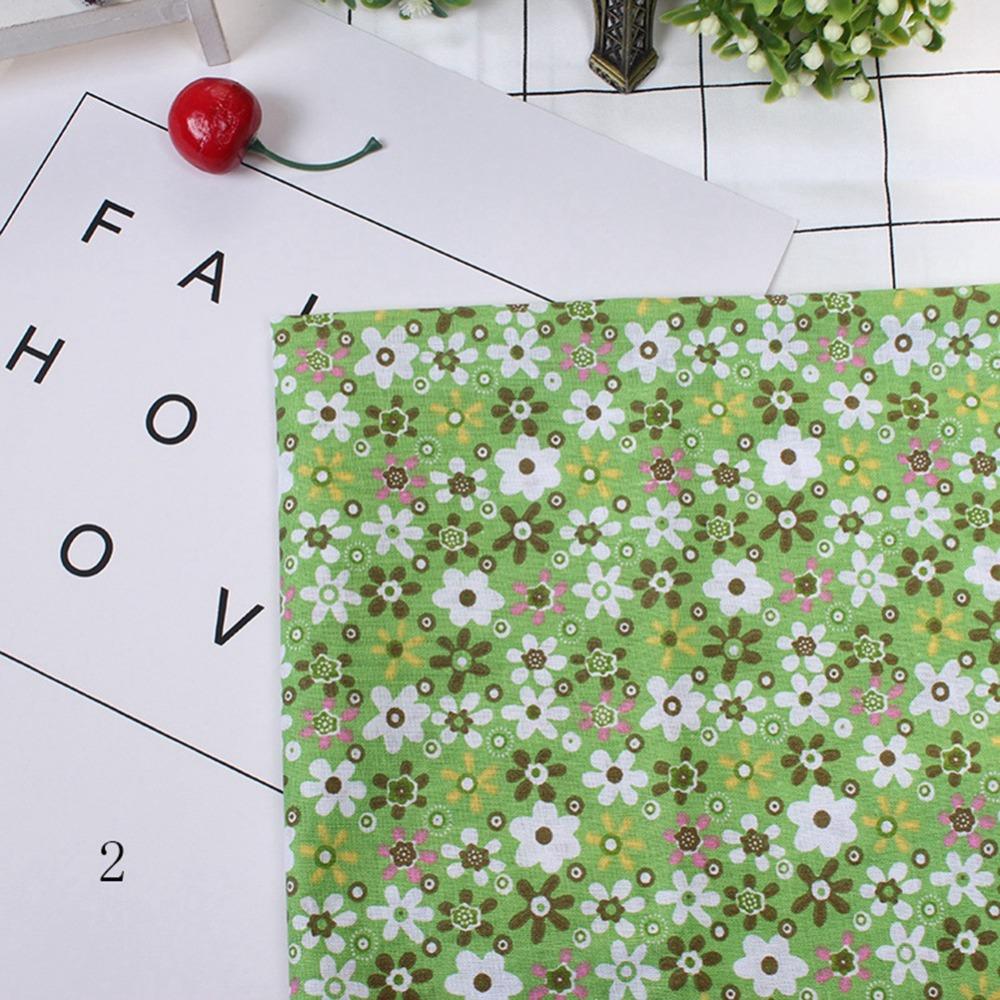 7pcs Green Cotton Fabric Bundles Cotton Patchwork Fabric Kit DIY Sewing Fabric Set For Quilting