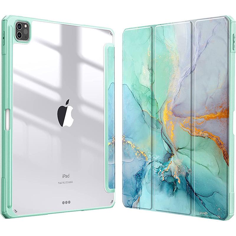 Compatible Acrylic Protective Case with Pen Slot for iPad 11 Air 4 & iPad Pro 13, M4 Leather Edition