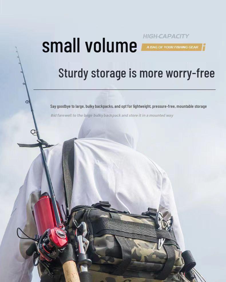 Wielofunkcyjna torba wędkarska: Przechowywanie przynęt, Plecak biodrowy i na ramię, Organizer na sprzęt i wędki