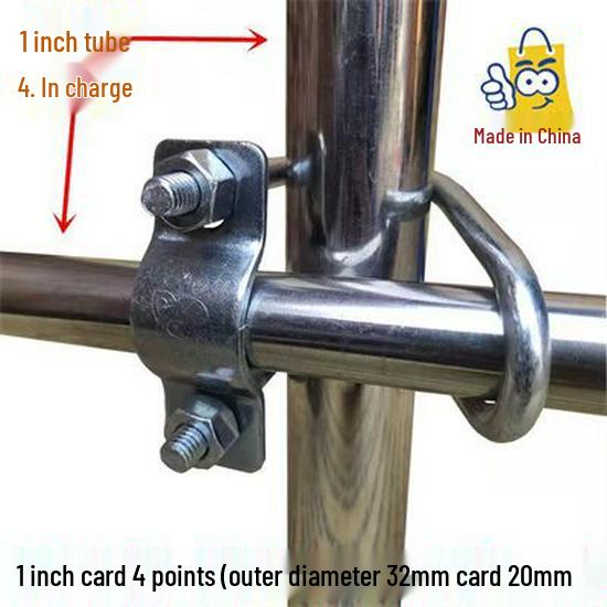 Double U-Bolt Galvanized Cross Pipe Clamp with Free Shipping