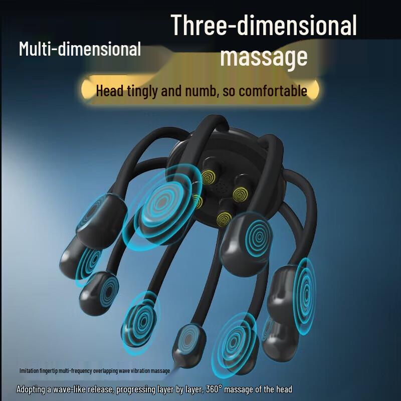 HEZHENG Wireless Octopus Scalp Massager CN plug (adapter included)