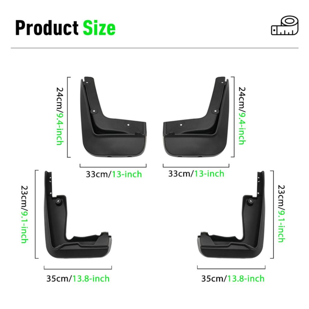 4PCS Car Mud flaps Splash Guards Mudguards Car Mud Flaps Compatible with Bmw 3 Sedan F34 2013 2014 2015 2016 2017 2018 2019