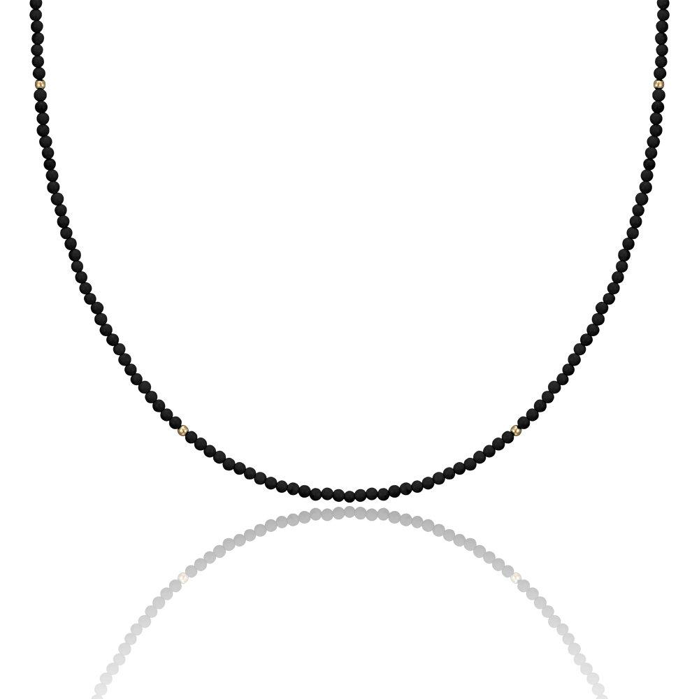 Staygem 14K Black Onyx Bead Necklace