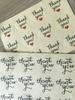 60pcs Thank You Stickers Gift Sealing Wraps Present Decoration Cookie Bag Labels Scrapbooking