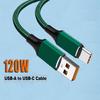 Extra Thick 120W Fast Charging Cable 6A Data Line for OPPO VIVO Oneplus Xiaomi Huawei