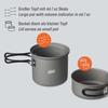 Esbit Aluminum Cookware Pot, 1000ml, Gray, ESPT1000HA, for Camping and Outdoor Use