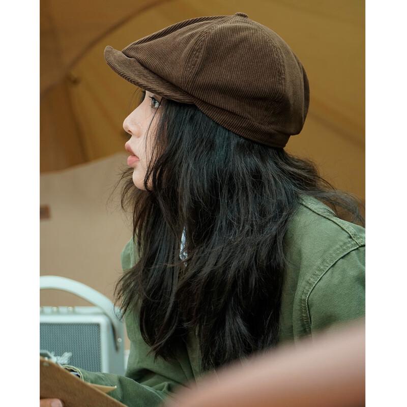 MEET SUNNYACE.F Women's Retro Corduroy Flat Cap