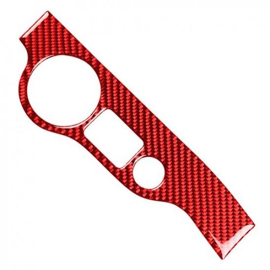 Red Carbon Fiber Headlight Switch Panel Cover Trim For Dodge Challenger Charger