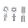 Qiilu Rod End Bearings, 2 1/2in Adjustable Tensioning Rod Stainless Steel Alternator Bracket Fit for SBC BBC 350 454 Engine
