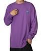 IMPROMES Casual SIDEWAYSTANCE Embroidered Downer Rat Long Sleeve T-Shirt, Men's, Purple