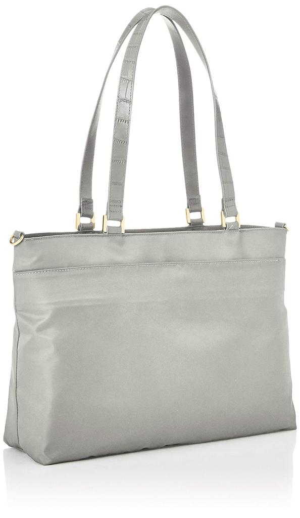 Tote Bag Nylon X Cow Leather Tote M Size Gray [Rabaga Jerry] [Reprint Renewal] Women's