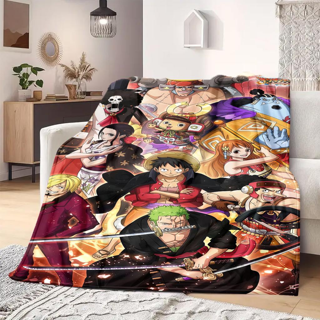 ONE PIECE Print Blanket Warm Comfortable Flannel Blanket Suitable for Bedrooms,Sofas, Beds,Chairs,Travel -QIAO73