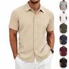 Men's European and American Summer Jacquard Lapel Polo Shirt Slim Fit Multi-color Men's Business Versatile Classic Style