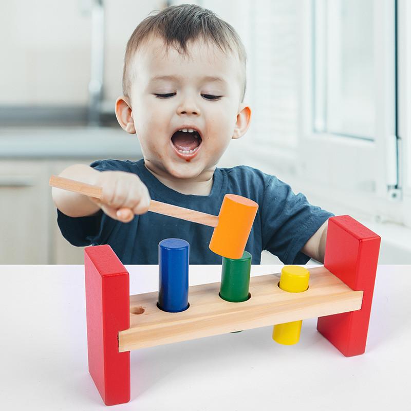 Wooden Pounding Toy For Kids Handeye Coordination Educational Game For Early Learning