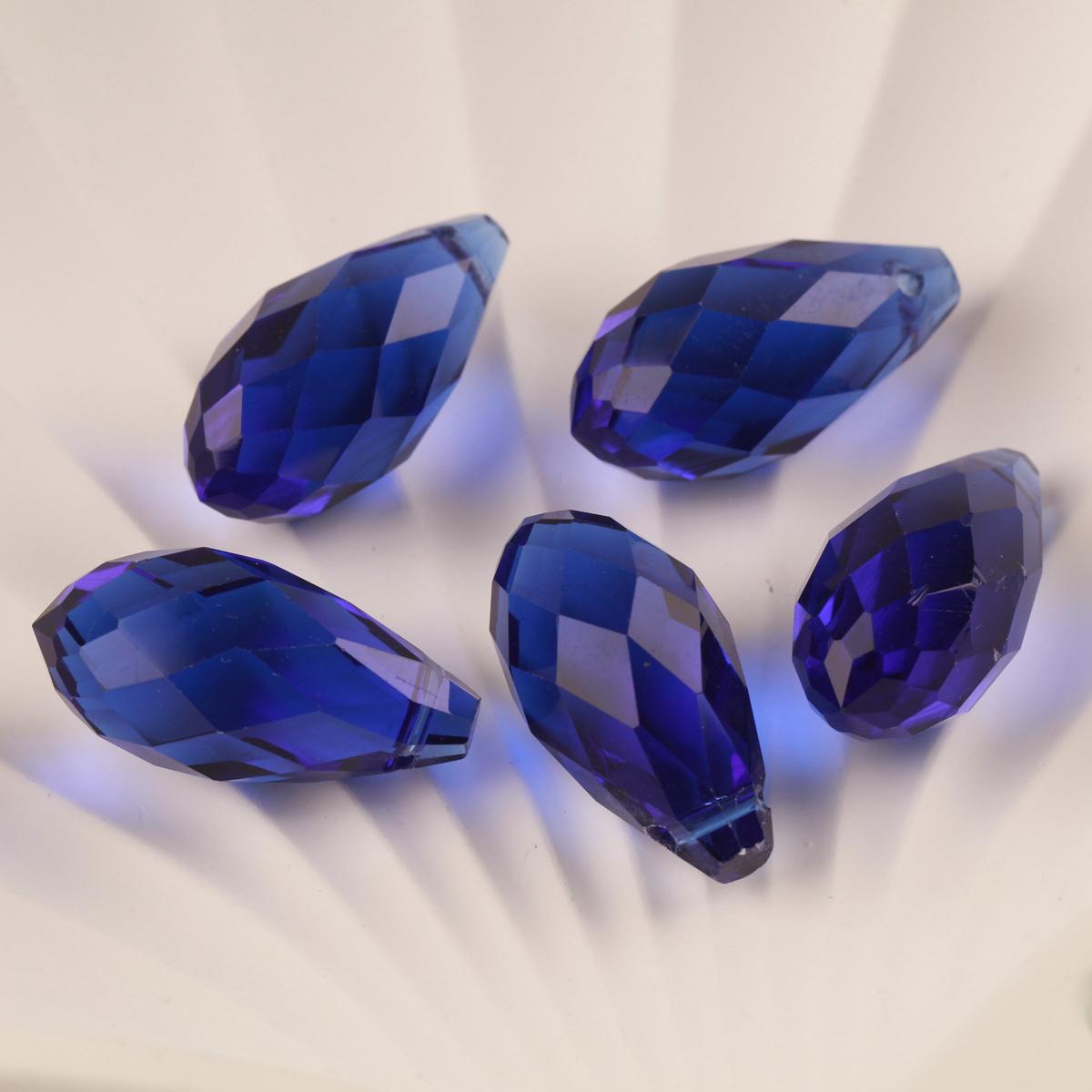 

10 шт. Хрустальные стеклянные бусины-капли с огранкой, россыпь, 12x25 мм, с отверстием, подвески-капли, ремесленные бусины для изготовления украшений своими руками, аксессуары 12X25mm-10pcs