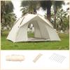 Tent Outdoor Automatic Portable Folding Camping Beach Quickly Open Camping Silver Glue Coating Thickened Rainproof