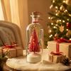Decorative Glass Ornaments Recordable Message Christmas Bottle Ornament, Voice Recording Keepsake, Mini Snowy Memory Gifts Tree In Bottle, Winter