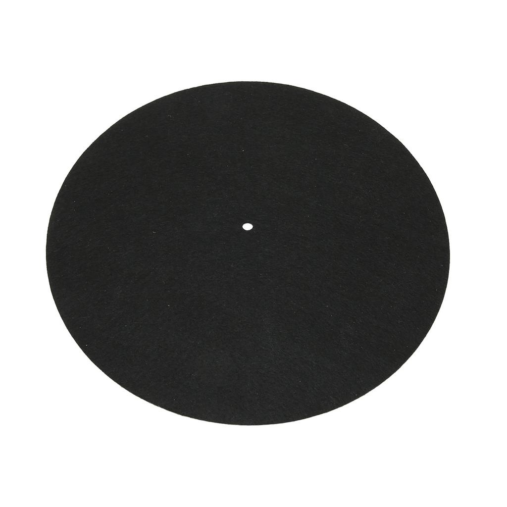 Turntable Slipmat Wool Mat Prevent Vibration Slip Static Record Platter Mat Black Mat for LP Vinyl Record Player