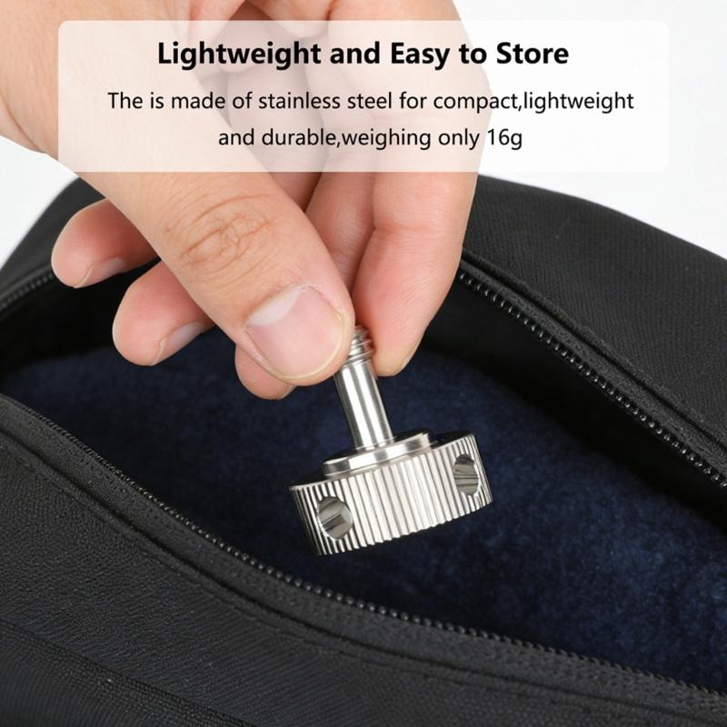 Steel 1/4inch Threaded Knob Screw Adapter With Hole For Quick Release Photography Equipment Fastening & Tightening