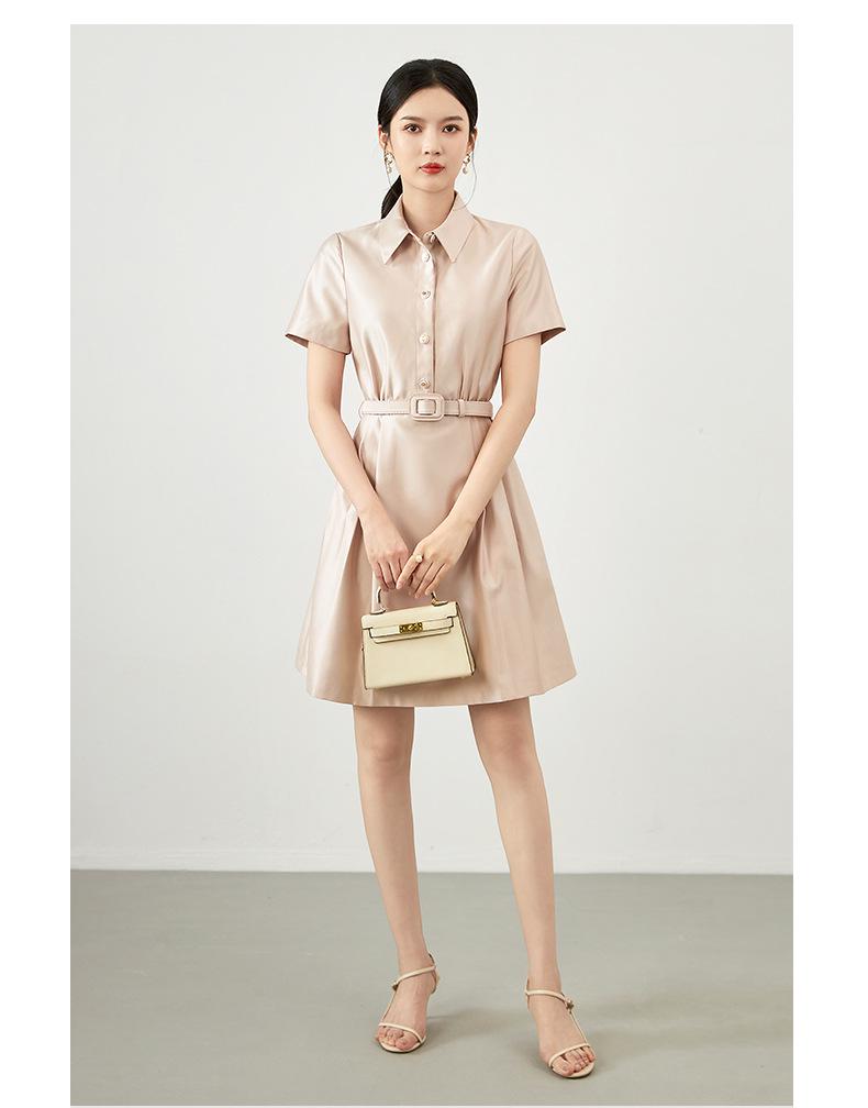 Silk Wool Waist-Slimming Summer Dress - Women's New Arrival