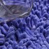 Non-Slip Chenille Half-Round Floor Mat - Water Absorbing, Machine Washable Rug for Hallway, Bathroom, and Bedroom