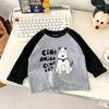 Spring Autumn Cotton Kids Long Sleeve T Shirt Cartoon Patchwork Base Layer Top For Boys Girls Toddler Baby