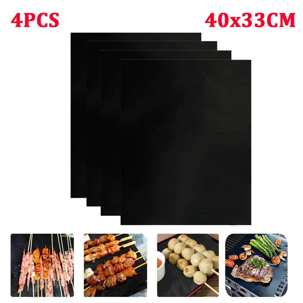 1–6 Stück Antihaft-BBQ-Grillmatte, 40 x 33 cm, Backmatte, Grillutensilien, zum Kochen, Grillen, Hitzebeständigkeit, leicht zu reinigen, Küchenutensilien, Grillzubehör