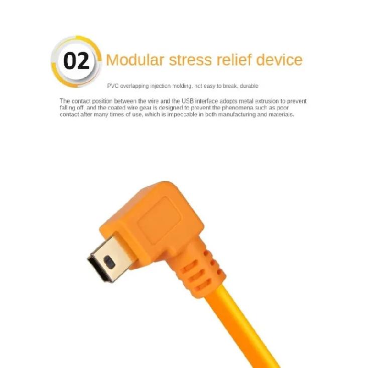 mini usb cable for Canon 5D3 5D2 6D2 80D 750D online shooting Nikon d90d3100 camera connection computer data transmission line