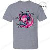 Axolotl-Gaming Anime Men's Women T-shirts Funny Graphic TShirt Tops  O Neck Short-sleeved Tops Summer Korean T Shirt Unisex Tees