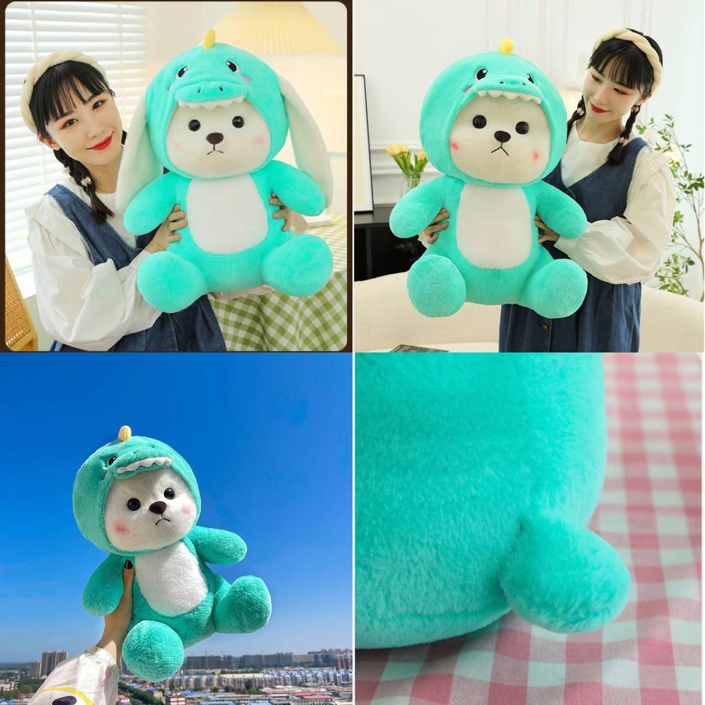 Enshan New Style Transforming Dinosaur Bear Plush Toy Rabbit Stuffed Animal Gift