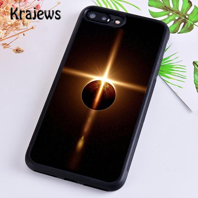 Krajews Moon Space Lunar Eclipse Planet Soft Phone Case For iPhone 17 Air 16 15 14 plus 11 12 13 pro max coque Fundas