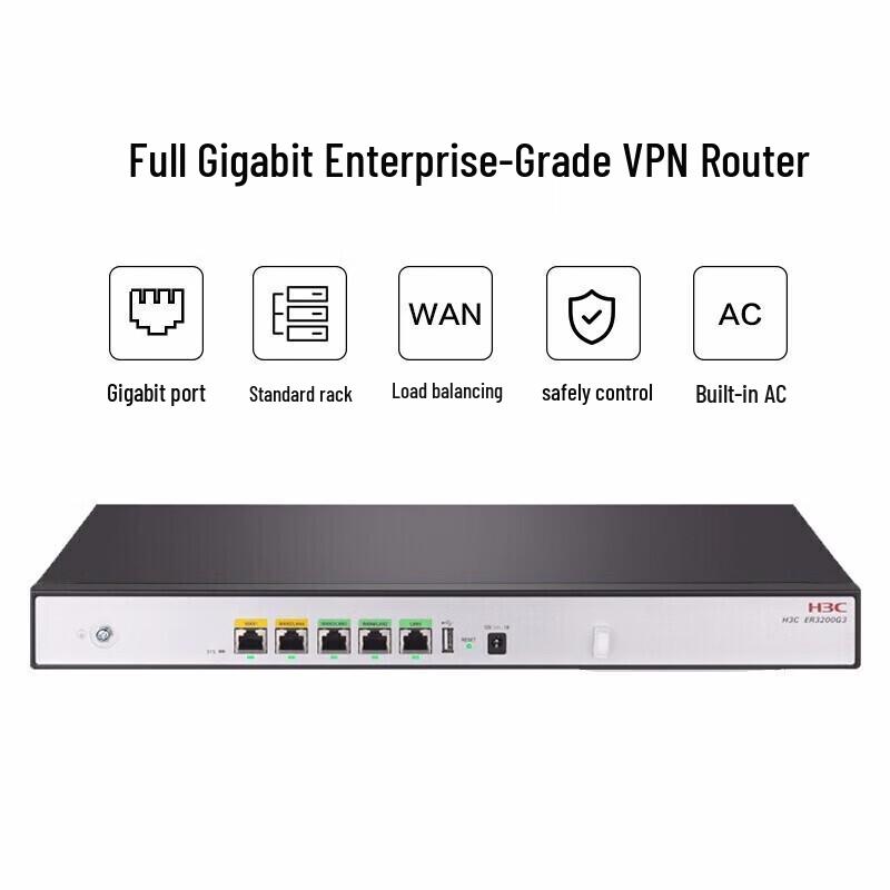 

H3C ER3200G3 Enterprise Gigabit Multi-WAN Router (CN version)