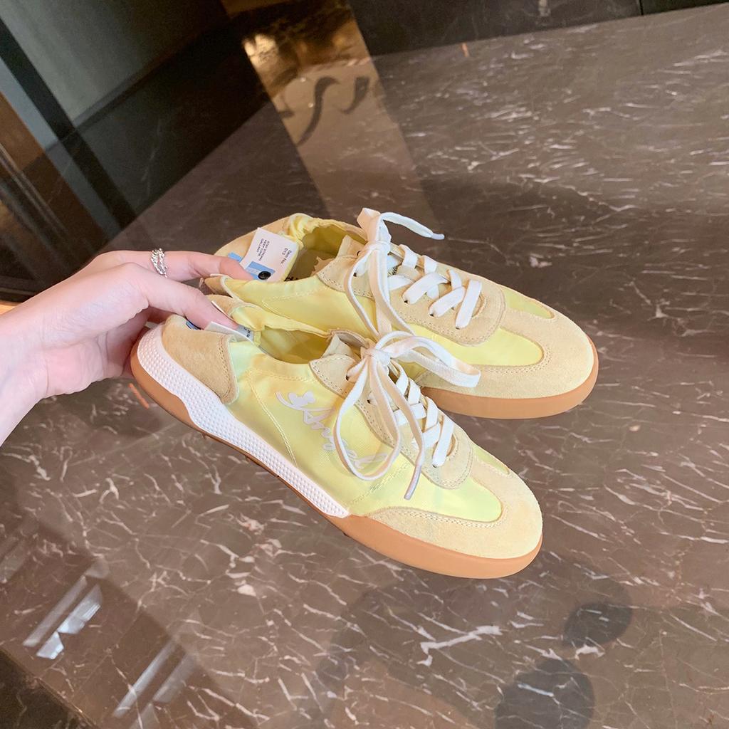 Factory Ballet Lithe Series~ Leather Forrest Gump Sneakers Lace-up Breathable Foot Training Shoes for Women