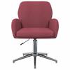 Swivel Chair 54 X 58 X 90 Cm Wine Red Fabric
