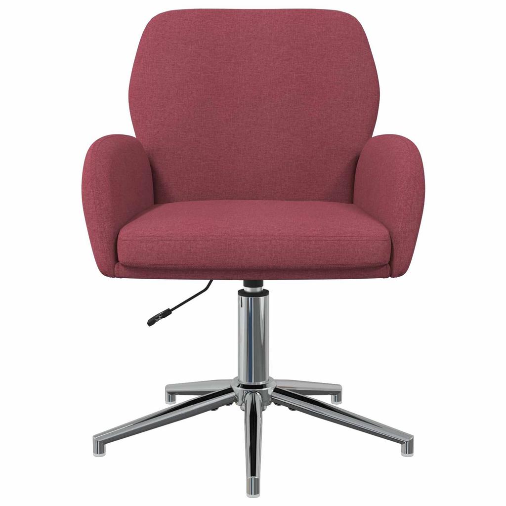 Swivel Chair 54 X 58 X 90 Cm Wine Red Fabric