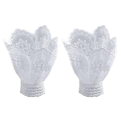 Victorian Arm Sleeves With Lace Flower Trim Decorative Wrist Cuffs Faux Sleeves For Women Girl Casual and Everyday Wear