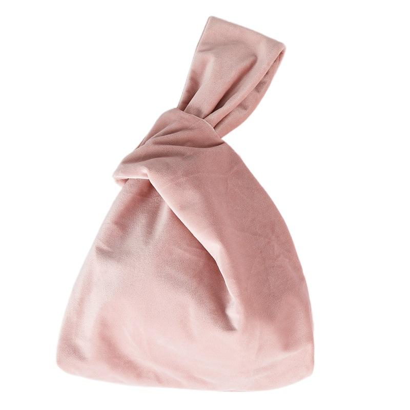 Retro Fluwelen Polstasje Kleine Tas Kunst en Vrije Tijd Handtasje Portemonnee Fluweel Tas roze