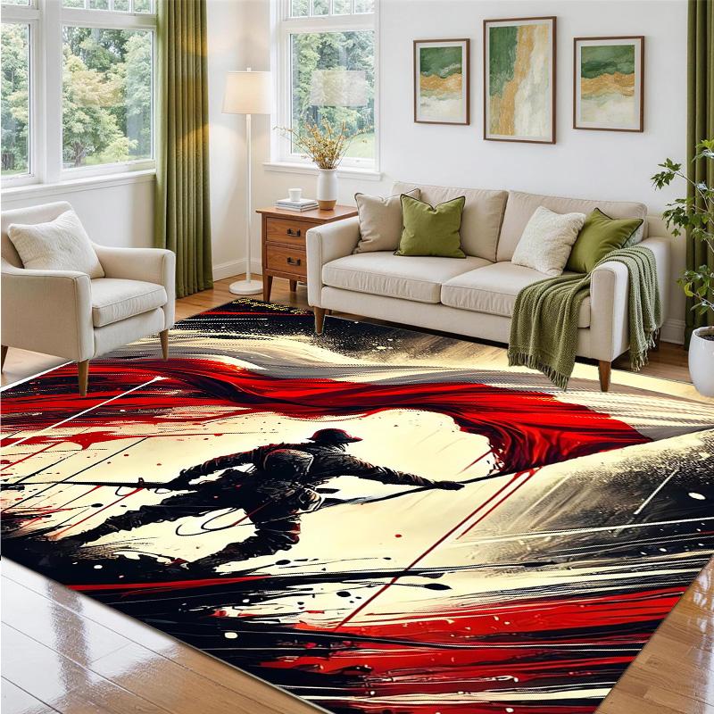 Poland Design Crystal Velvet Rug Soft Decorative Mat for Bedroom Entrance