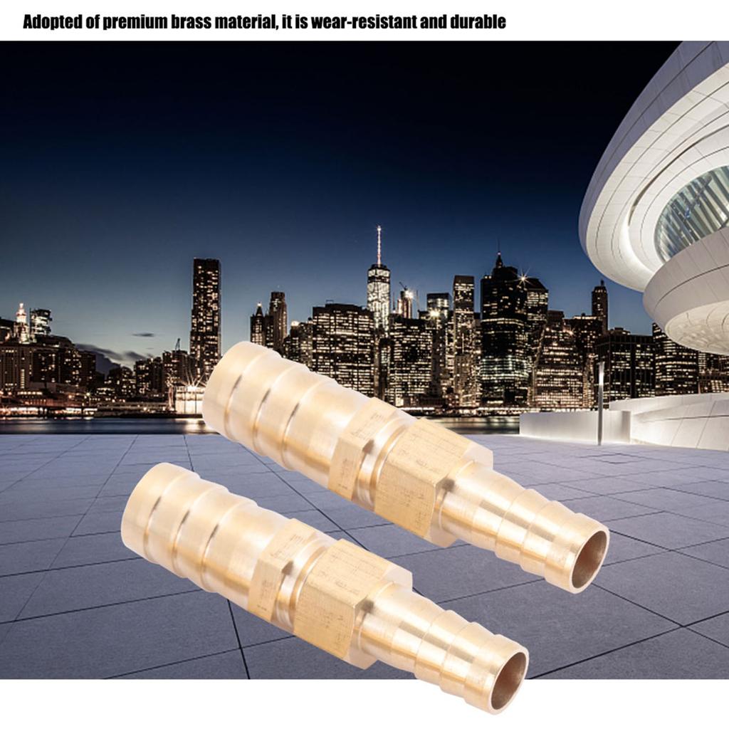 Brass Fitting Hose Barb Tail Reducer Reducing Plug Connector (6mm-8mm 4 pcs)