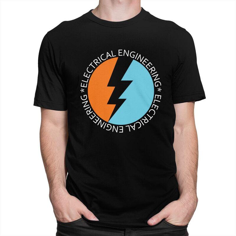 Custom Electric Engineer Tshirt for Men Short Sleeve Casual T Shirt Cool Electrician Gift Tshirts Loose Fit 100 Cotton Tees