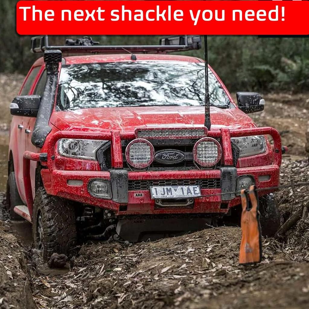 Soft Shackle 1/2" X 22 Inch (57,000LBS) Breaking Strength, Synthetic Road Recovery Rope For Sailing SUV ATV 4X4 Truck Jeep 2 Pack -Safer Than Metal