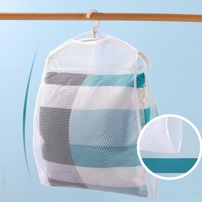 1/2 PCS Hanging Pillow Drying Rack Outdoor Windproof Pillow Drying Net Multifunctional Large Capacity Dryer Bags Organizer