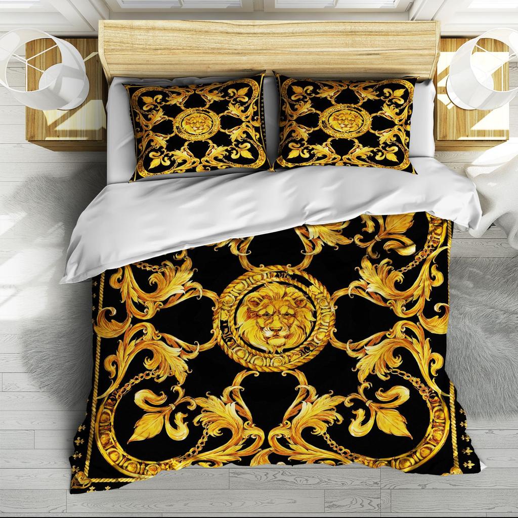 3D Digital Printing Three-Piece Quilt Cover Bed Sheet Kit