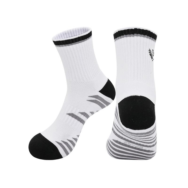Summer Professional Badminton Socks Youth Non-Slip Mid-Tube Sports Socks Basketball Running Cotton Sweat-Absorbing Training Socks