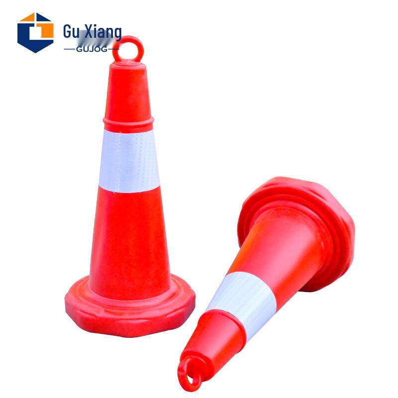 Red and White Reflective Traffic Cone