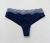Women's Modal Cotton Blend Thongs, Soft Seamless Lace Tanga Underwear, Comfortable for Yoga Sports Daily Wear