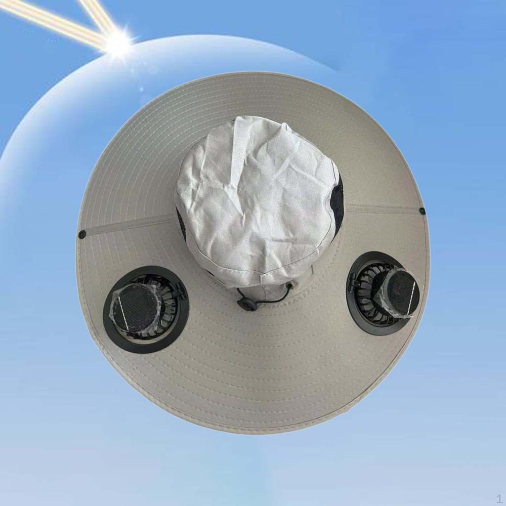Bucket Cap with Cooling Feature and Solar Fan for Fishing