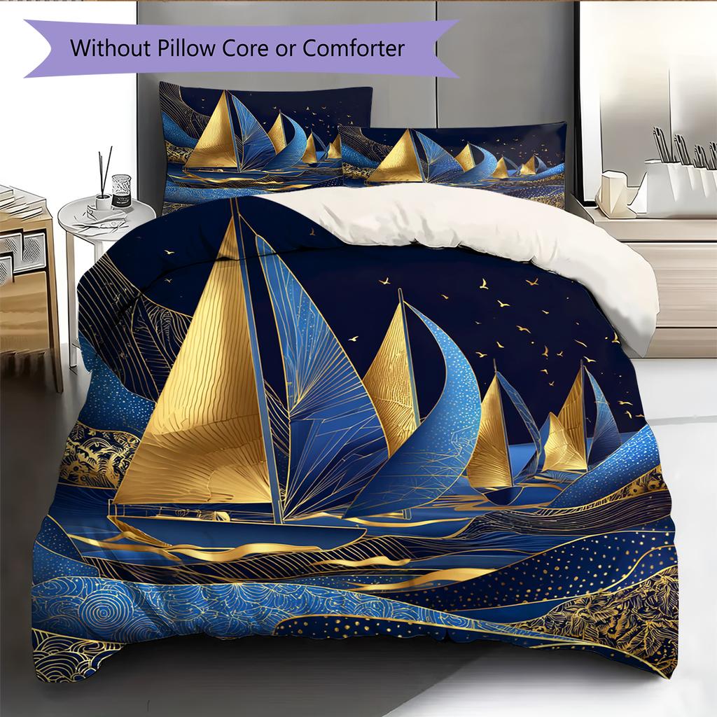 Cartoon Pattern Bedding Quilt Set Quilt Cover Pillowcase Home Decoration Birthday Gift (1 * Duvet Cover + 2 * Pillowcase, Without Core)